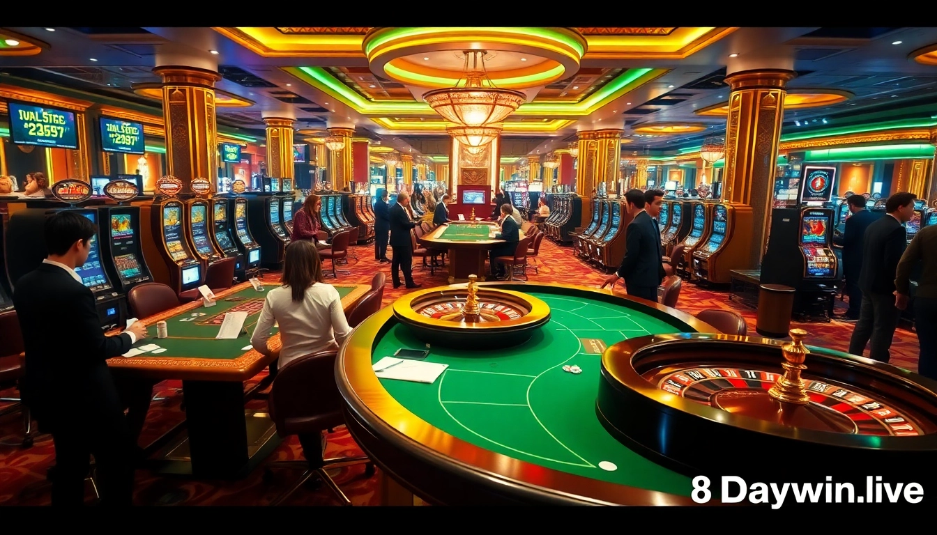 Players winning at poker in a luxurious setting, inspired by 8daywin.live's exciting atmosphere.