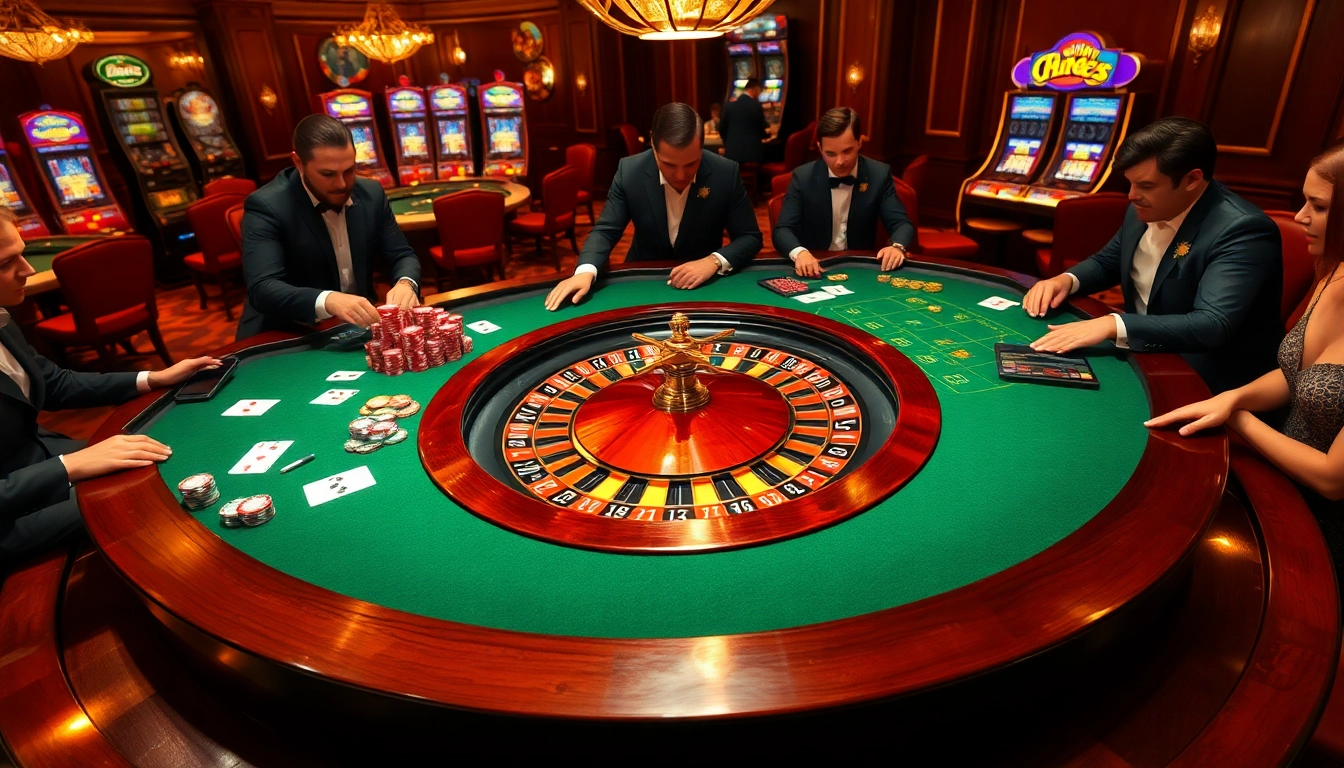 Players enjoy high-stakes action at the casino tables, showcasing the excitement of https://uu88.institute/.