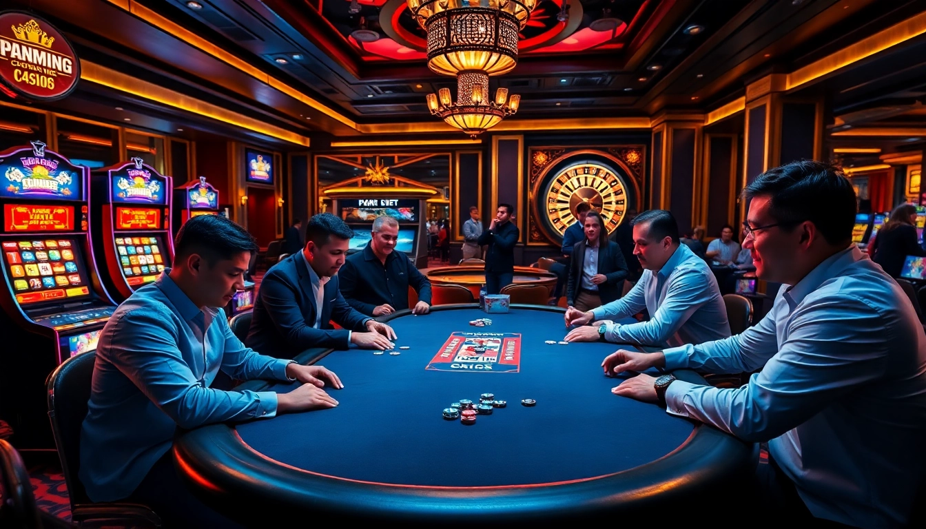 Experience thrilling gameplay at https://bl-555.com/ with expert players at a luxurious poker table.